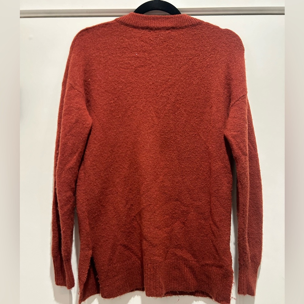 Madewell Bartlett V-neck Pullover Oversized sweater Sz XS - Picture 3 of 5